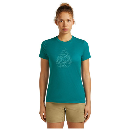 Дамска тениска Icebreaker Women Merino 150 Tech Lite SS Tee Hike Path