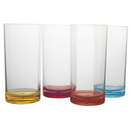 Комплект чаши Gimex Longdrink Rainbow 4 pcs