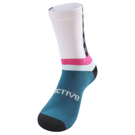 Чорапи за колоездене Protective P-Vert синьо/бял