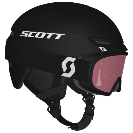 Комплект каска и очила Scott Keeper 2 + Witty Jr черно/розово stealth black