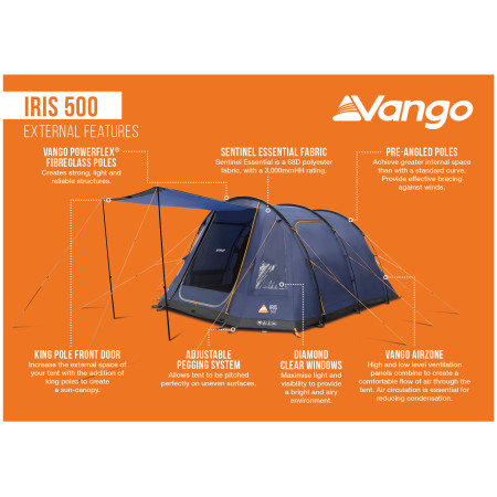 Семейна палатка Vango Iris 500