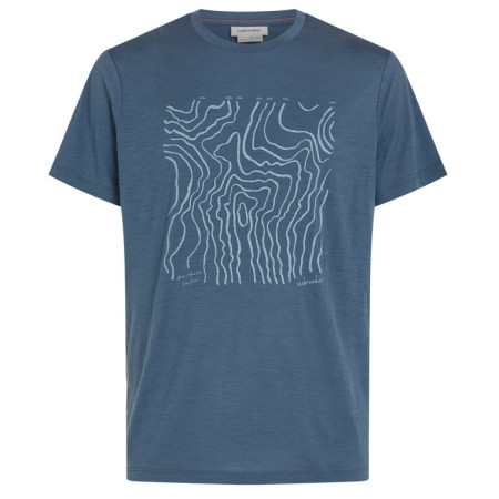 Функционална мъжка тениска Icebreaker M 150 Tech Lite SS Tee Great Heights син/сив Dawn