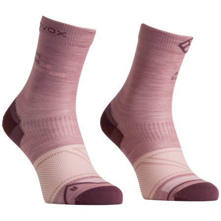 Дамски мериносови чорапи Ortovox Alpine Light Comp Mid Socks W розов Dusk Rose