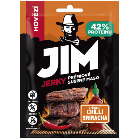 Сушено месо Jim Jerky Jerky говеждо чили със Sriracha 23 г