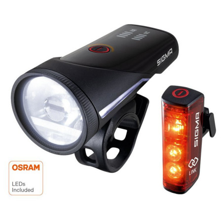 Предна/задна светлина Sigma Aura 100 + Blaze Link