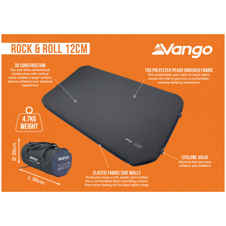 Самонадуващ се матрак Vango Rock & Roll 12cm