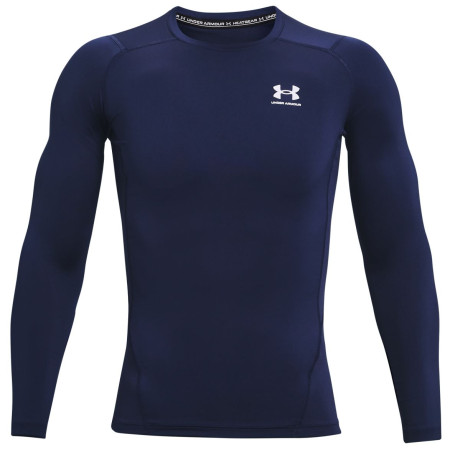 Функционална мъжка тениска  Under Armour HG Armour Comp LS тъмно син MidnightNavy//White