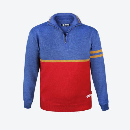 Пуловер Kama 4072 син denim blue