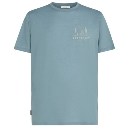 Мъжка тениска Icebreaker Men Merino 150 Tech Lite SS Tee Peaceful Pass светло син Flint Blue