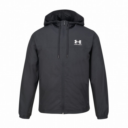 Мъжко яке Under Armour Rival Wvn Windbreaker черен Black/Black/White