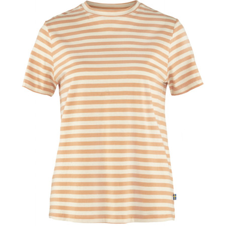 Дамска тениска Fjällräven Striped T-shirt W жълт/бял