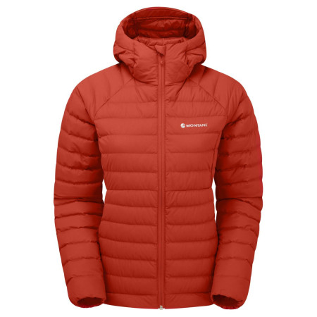 Дамско пухено яке Montane Resolve Hoodie червен Saffron Red