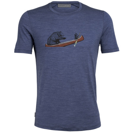 Мъжка тениска Icebreaker Sphere SS Crw Canoe Companions син EstateBlueHthr