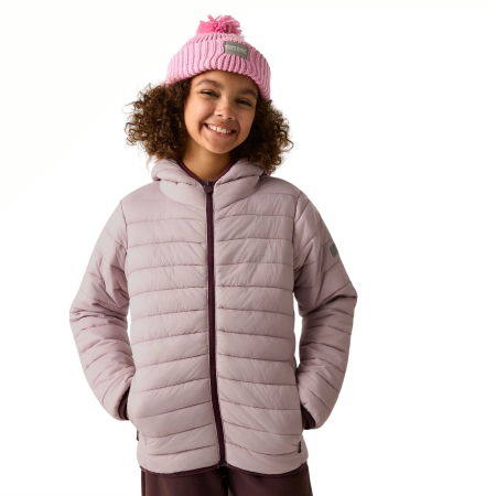 Детско зимно яке Regatta Junior Hooded Marizion Powder Lilac светло розов Powder Lilac