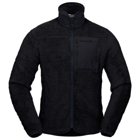 Мъжки суитшърт Norrona femund warm3 Jacket черен Caviar Black