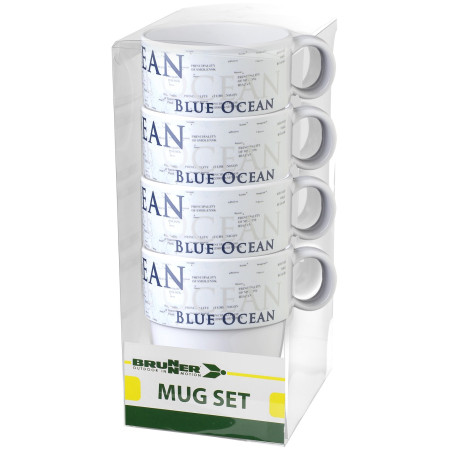 Комплект чаши Brunner Mug Set Blue Ocean бял / черен