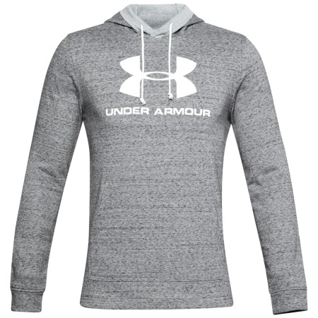 Мъжки суичър Under Armour Sportstyle Terry Logo Hoodie сив EnamelBlueFullHeather//White