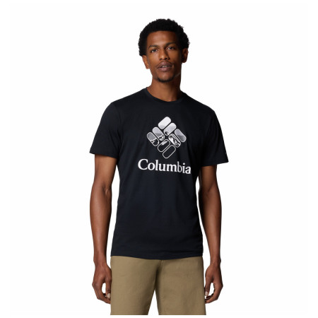 Мъжка тениска Columbia M Rapid Ridge™ Graphic Tee черен/сив Black, Heavenly Stacked Gem