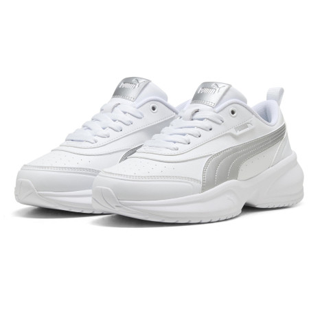 Дамски обувки Puma Cilia 2 Mode Metallic Glam бял / сребрист PUMA White-PUMA Silver-Feather Gray
