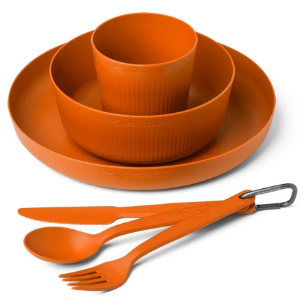 Комплект за храна Sea to Summit Camp Dinnerware Set - 6 pcs оранжев Burnt Orange