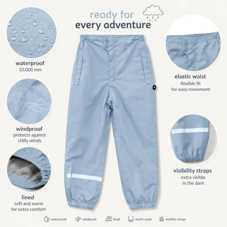 Детски панталони DucKsday Rainpants Light Blue