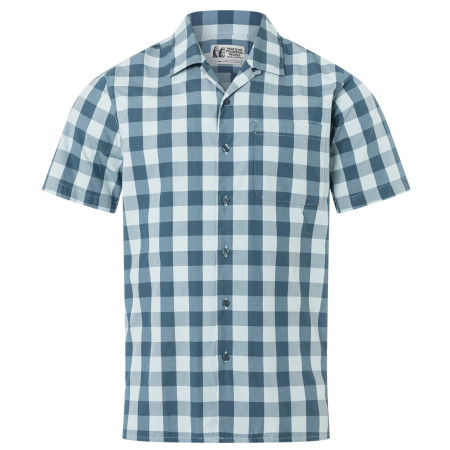 Мъжка риза Marmot Muir Camp Novelty SS синьо/бял