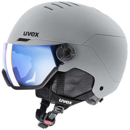 Скиорска каска Uvex Wanted Visor сив rhino mat