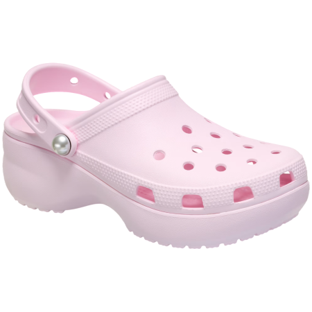 Дамски чехли Crocs Classic Platform Pearl Clog светло розов Pink Milk