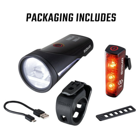 Предна/задна светлина Sigma Aura 100 + Blaze Link