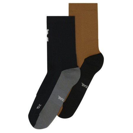 Чорапи On Running Trail Sock High 2-pack черен/оранжев Black/Sphinx