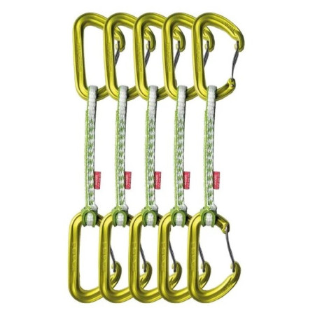 Комплект примка с карабинери Ocún HAWK QD WIRE DYN 8 mm 15 cm 5-pack светло зелен green