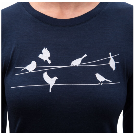 Dámské funkční triko s dlouhým rukávem Sensor Merino Active Songbirds