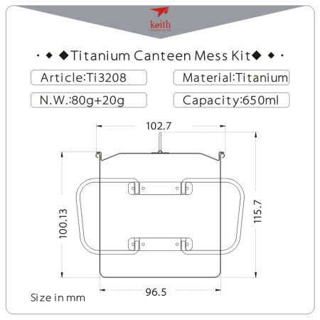 Чаша Keith Titanium Single-Wall Tit. Mug 650 ml