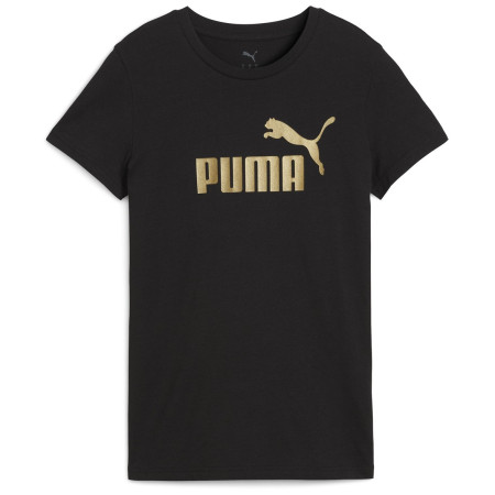 Дамска тениска Puma ESS NO. 1 LOGO Metallic Tee черен PUMA Black-metallic gold
