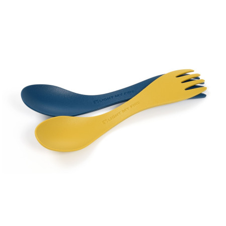 Детски прибор Light My Fire Spork Little BIO 2-pack син/жълт Mustyyellow/Hazyblue