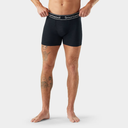 Мъжки функционални боксерки Smartwool Men's Intraknit Boxer Brief Boxed черен BLACK