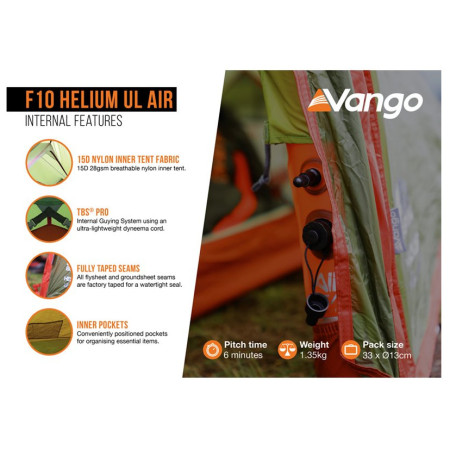 Ултралека едноместна палатка Force Ten Helium UL 1 Air
