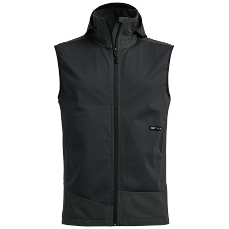 Мъжка жилетка Ortovox Ortler Softshell Plus Vest черен Black Raven