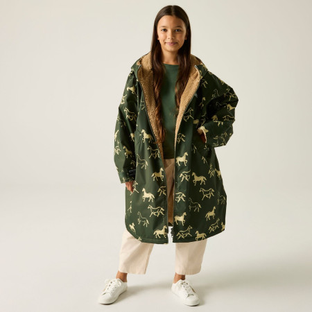 Детско водоустойчиво яке Regatta Junior Waterproof Changing Robe DrkKhHrses