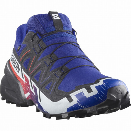 Мъжки обувки Salomon Speedcross 6 Gore-Tex Equipe син/червен Surf The Web / Fiery Red / White