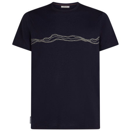 Мъжка тениска Icebreaker Men Merino 150 Tech Lite SS Tee Mountain Pulse тъмно син Midnight Navy