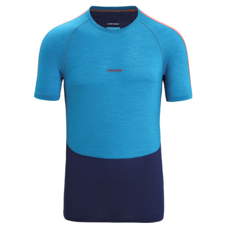 Функционална мъжка тениска Icebreaker Men 125 ZoneKnit™ SS Crewe син Geo Blue/Royal Navy/Cb