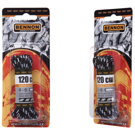 Връзки за обувки Bennon Laces Black-Grey Box 120 cm