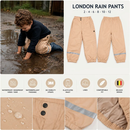 Детски непромокаем панталон DucKsday Rainpants Londen/sand