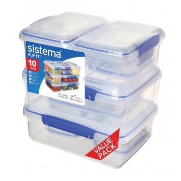 Кутия за храна Sistema Ten Pack Sw Прозрачен