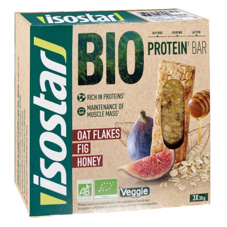Енергийни блокчета Isostar BIO proteinové tyčinky fíky/med 3x30g