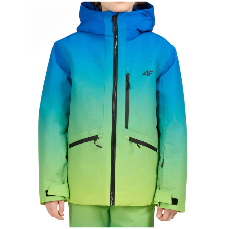 Детско зимно яке 4F Technical Jacket M1208 Multicolour син/зелен Multicolour 1 Allover