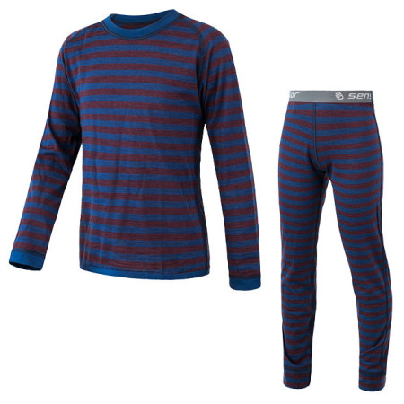 Детско функционално бельо Sensor Merino Air Set син/червен
