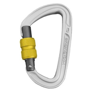 Карабинер Singing Rock Colt Screw сив/жълт