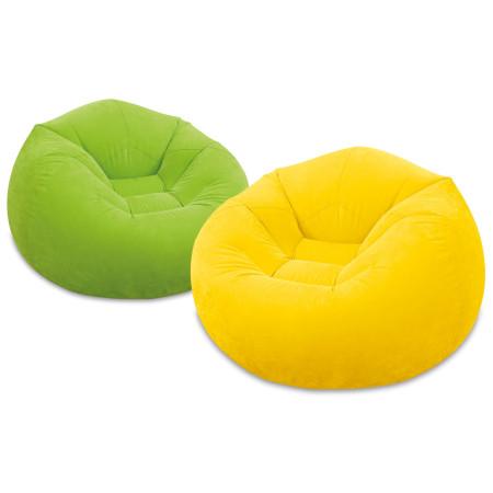 Надуваем фотьойл Intex Beanless Bag Chair 68569NP